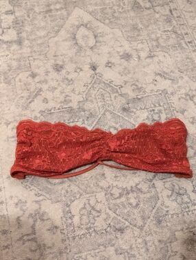 Free People Lace Bandeau Bralette - Rust